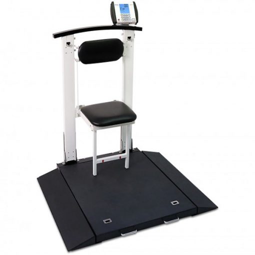 6570 Wheelchair Scale Portable Digital Folding Column & Seat 1000 lb x .2 lb / 450 kg x .1 kg