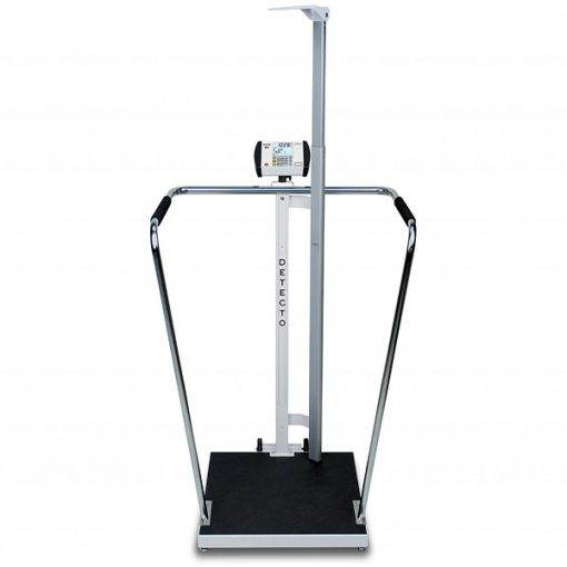 6857DHR Bariatric Scale Digital 1000 lb x .2 lb / 450kg x .1 kg 24" x 24" Platform Digital Height Rod
