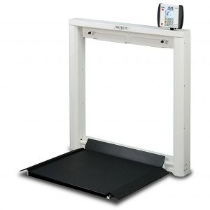 7550 Wheelchair Scale Digital Wall Mount Fold Down Platform 1000 lb x 0.2 lb