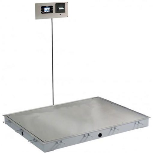 In-Floor Dialysis Scale 36"x36" SS Deck 855 Recessed Wall-Mount Indicator w/ Printer I-3636S-855RMP 
