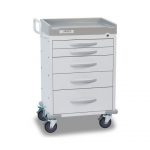 DETECTO Rescue Series General Purpose Medical Cart 5 White Drawers