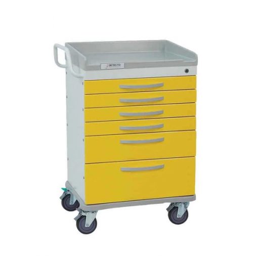DETECTO Rescue Series Isolation Medical Cart 6 Drawers