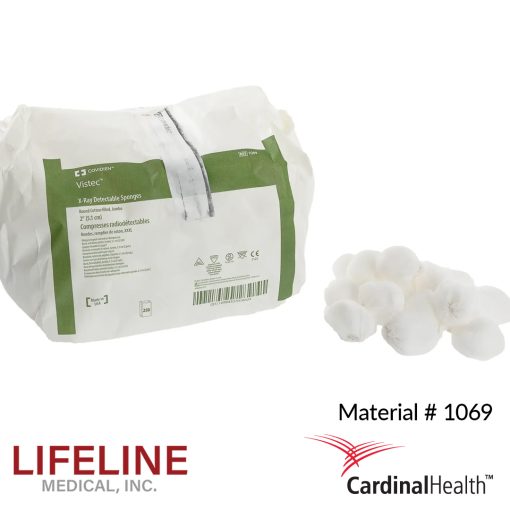 1069 Cardinal Health™ Vistec™ Round Radiopaque X-Ray Detectable Surgical Sponge