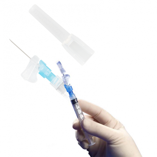 Syringe with Hypodermic Safety Needle