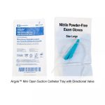 Argyle™ Mini Open Suction Catheter Tray with Directional Valve, 8FR