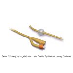 Dover™ 2-Way Hydrogel Coated Latex Coude Tip Urethral Urinary Catheter, 18FR, 30ML
