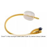 Dover™ 2-Way Hydrogel Coated Latex Coude Tip Urethral Urinary Catheter, 24FR, 30ML