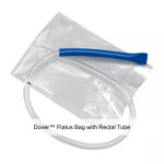 Dover™ Flatus Bag with Rectal Tube, Pre-lubricated Tip with Three Eyes, Vinyl, 24FR x 19IN
