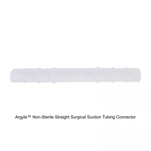 Argyle™ Non-Sterile Straight Surgical Suction Tubing Connector, 0.25IN