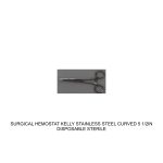 SURGICAL HEMOSTAT KELLY STAINLESS STEEL CURVED 5 1/2IN DISPOSABLE STERILE