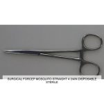 SURGICAL FORCEP MOSQUITO STRAIGHT 4 3/4IN DISPOSABLE STERILE