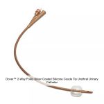 Dover™ 2-Way Foley Silver Coated Silicone Coude Tip Urethral Urinary Catheter, 22FR, 5ML