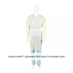Cardinal Health™ Lightweight SMS Elastic Cuff Isolation Gown, Yellow, X-Large