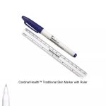 Cardinal Health™ Traditional Skin Marker with Ruler, 4CM Barrel Ruler, Taper Tip, Sterile