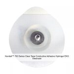 Kendall™ 700 Series Clear Tape Conductive Adhesive Hydrogel EKG Electrode, Non-Radiolucent, 50 Pack, Tear Drop, Adult, 1.75IN 22700