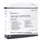 Devon™ Sponge Counting Bag, 5/10 Pocket, Single Use, Clear Back