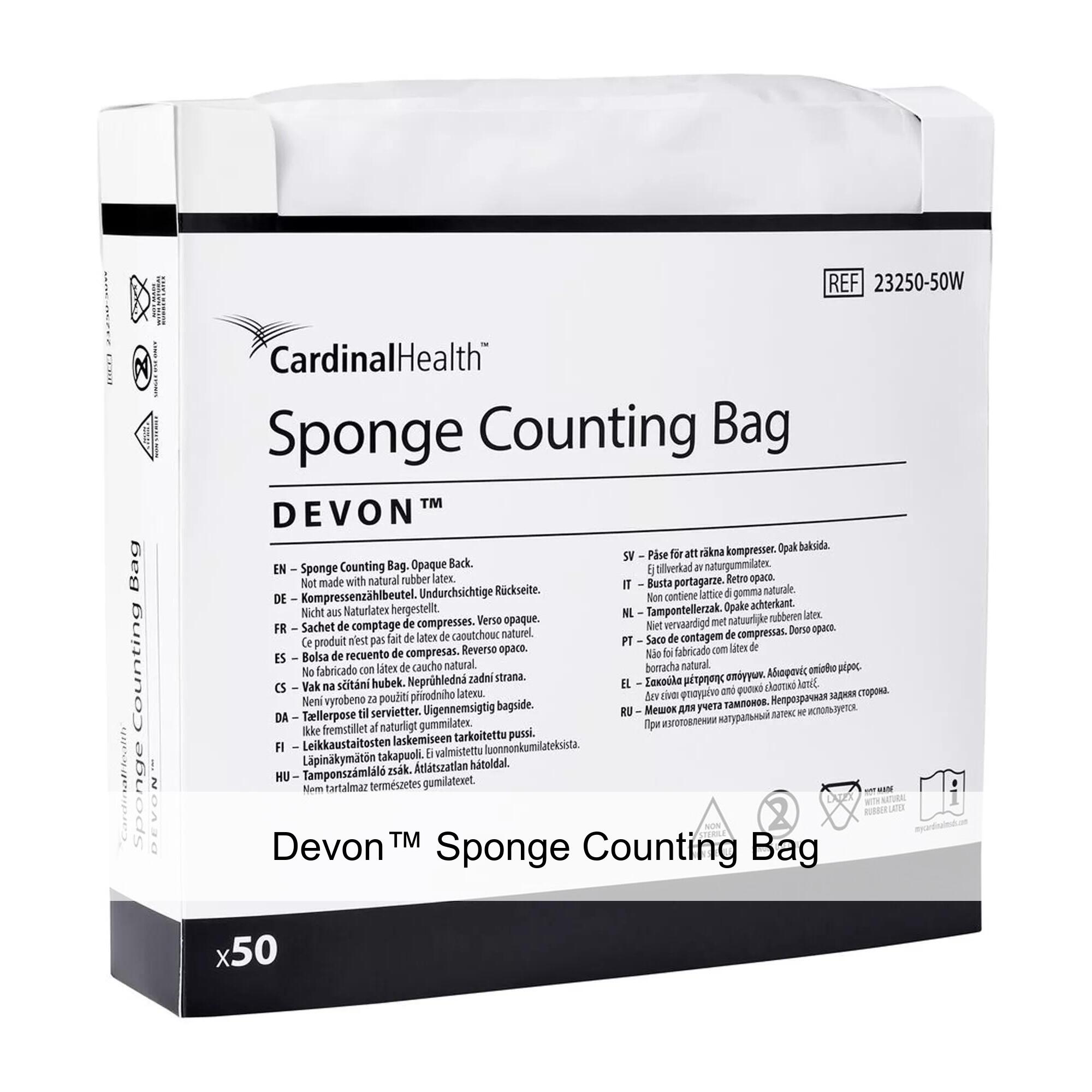 Devon™ Sponge Counting Bag, 5/10 Pocket, Single Use, White Back . Buy ...