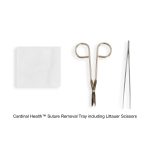 Cardinal Health™ Suture Removal Tray including Littauer Scissors, Wire, 4.5IN and Forceps, Insert, Wire, 5IN