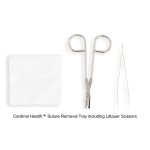 Cardinal Health™ Suture Removal Tray including Littauer Scissors, Wire, 4.5IN and Thumb Forceps, Insert, 4-5IN