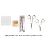 Cardinal Health™ Suture Removal Tray including Littauer Scissors, Facial Wire, 4IN and Forceps, Wire, 4.5IN