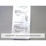 Cardinal Health™ Suture Removal Tray including Iris Scissors, Curved, 4.5IN and Thumb Forceps
