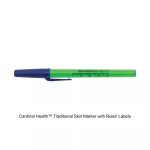 Cardinal Health™ Traditional Skin Marker with Ruler/ Labels, 4CM Barrel Ruler, Fine Tip, Sterile