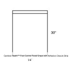 Cardinal Health™ Foot Control Panel Drape with Adhesive Closure Strip, 14 x 30IN