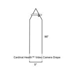Cardinal Health™ Video Camera Drape, Telescopic Fold with Cuff and Adhesive Closure Strip 5 x 96IN