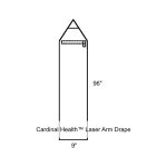 Cardinal Health™ Laser Arm Drape, Telescopic Fold with Cuff and Adhesive Closure Strip 9 x 96IN