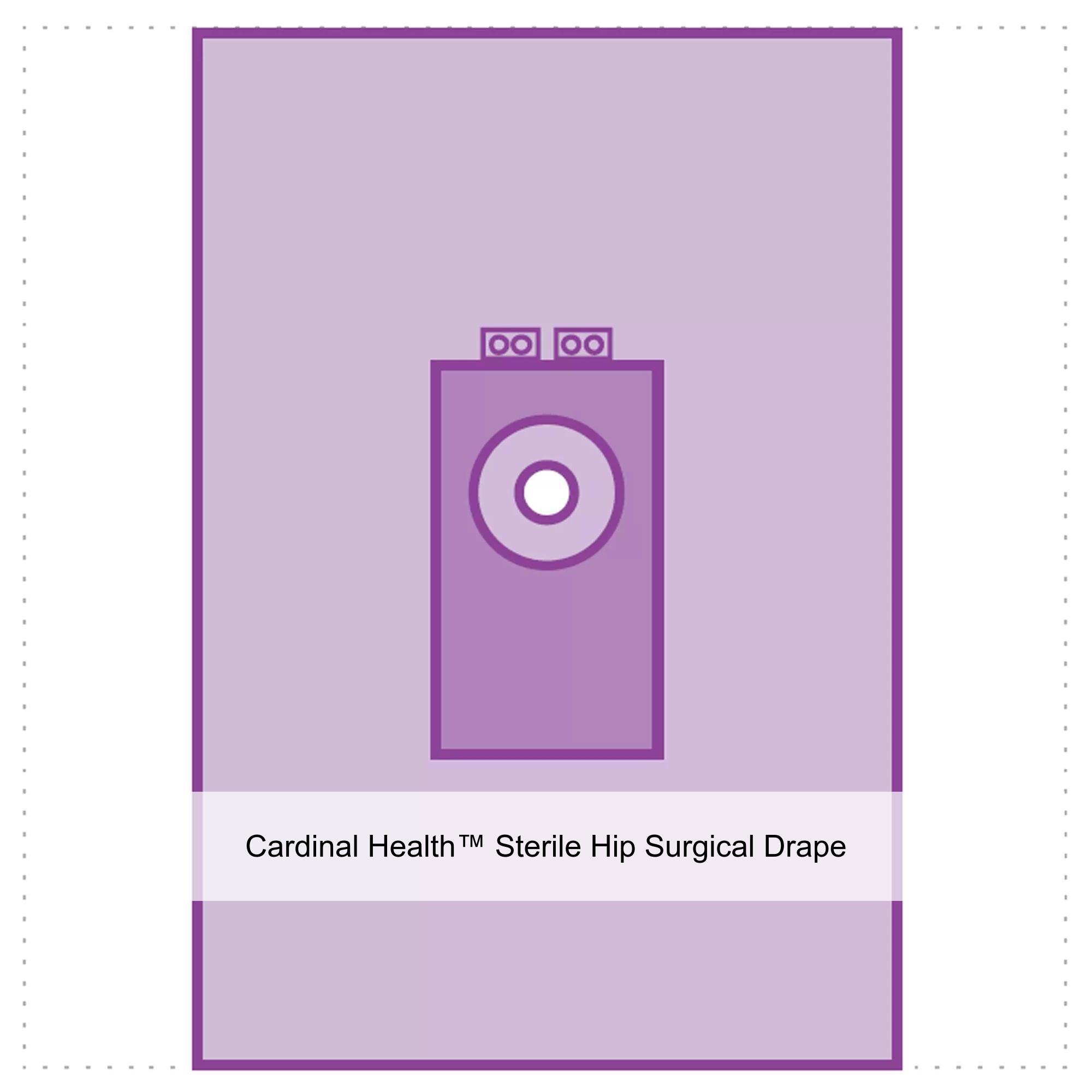 Cardinal Health™ Sterile Hip Surgical Drape, 87 x 128.5IN