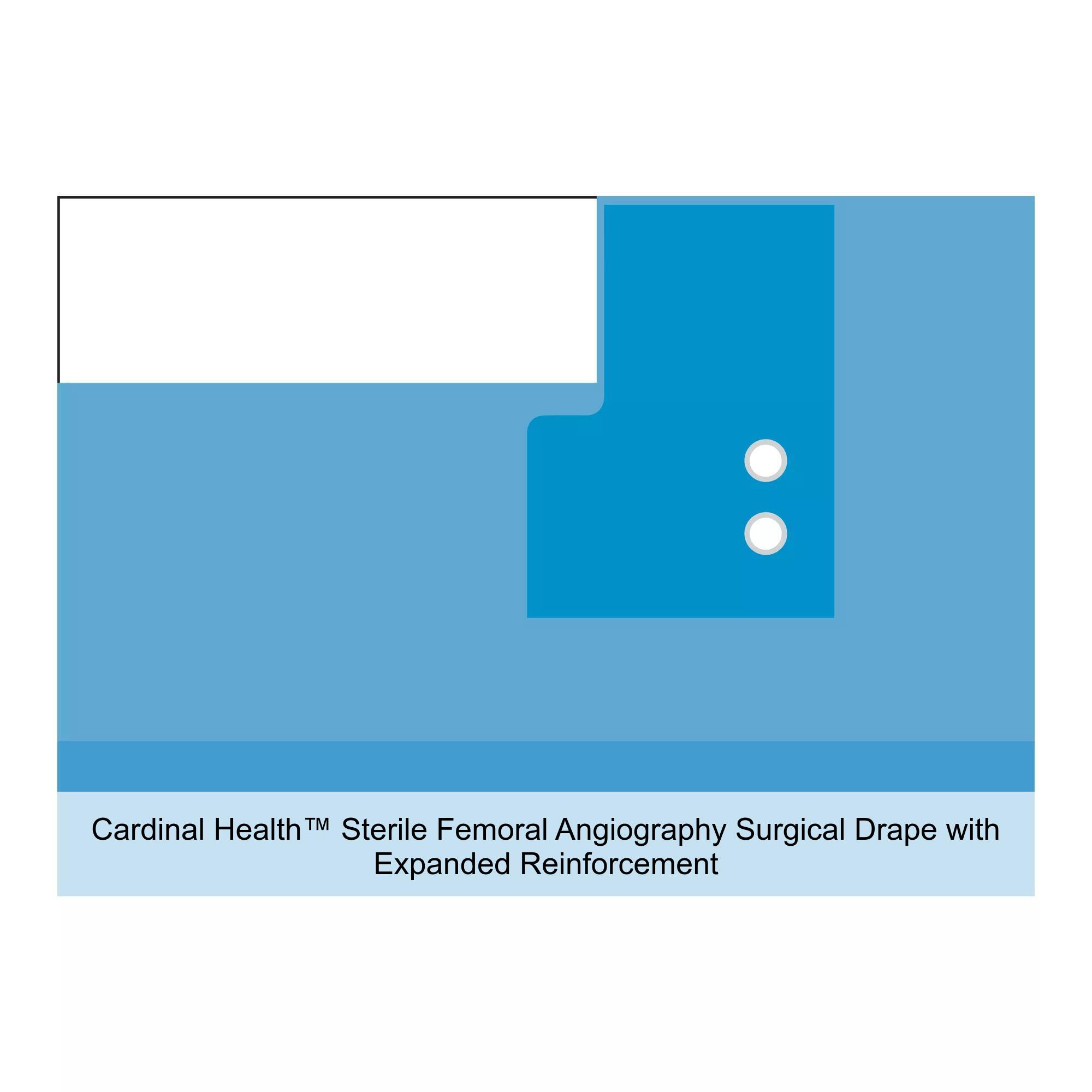 Cardinal Health™ Sterile Femoral Angiography Surgical Drape with Expanded Reinforcement, 96 x 135IN