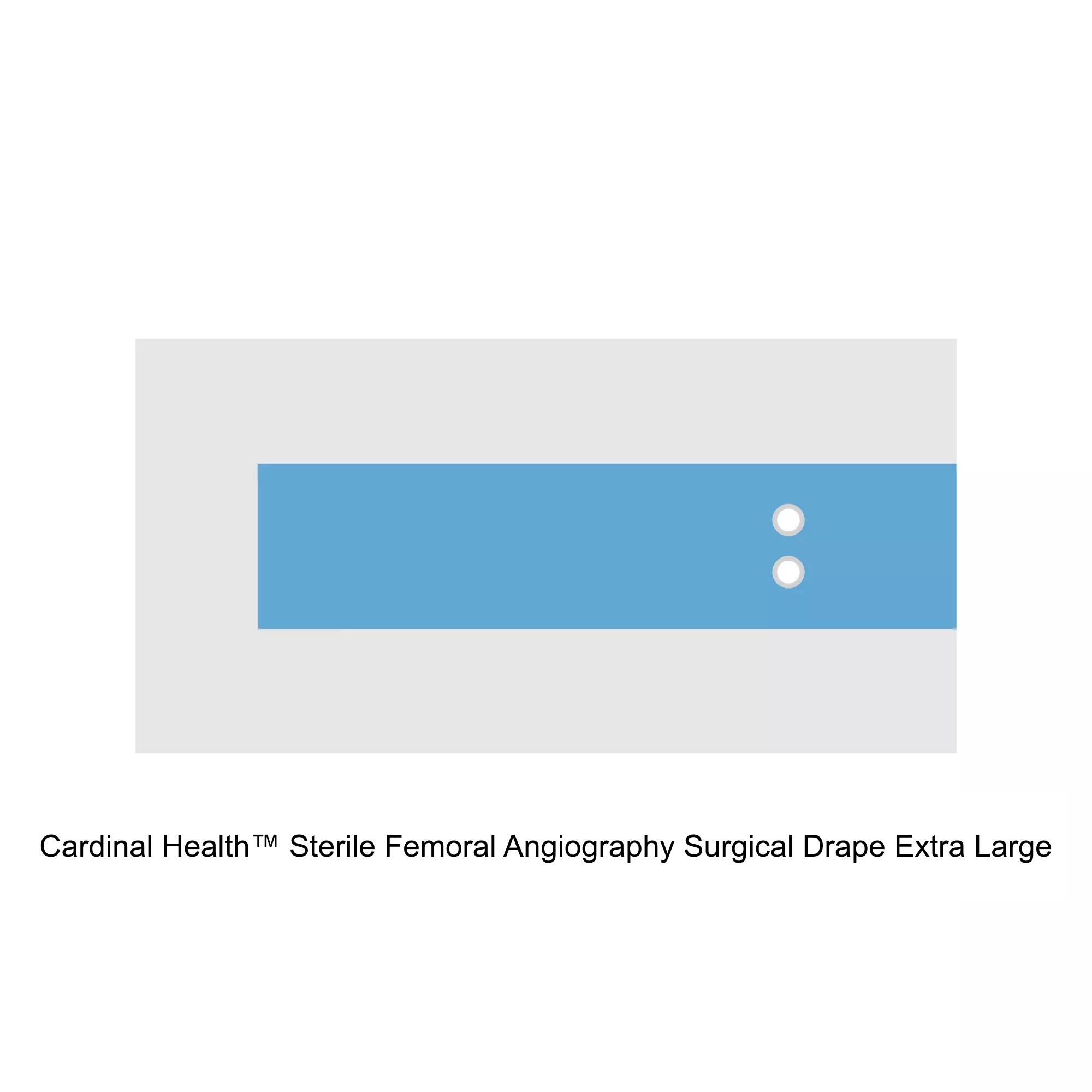Cardinal Health™ Sterile Femoral Angiography Surgical Drape Extra Large, 80 x 160IN