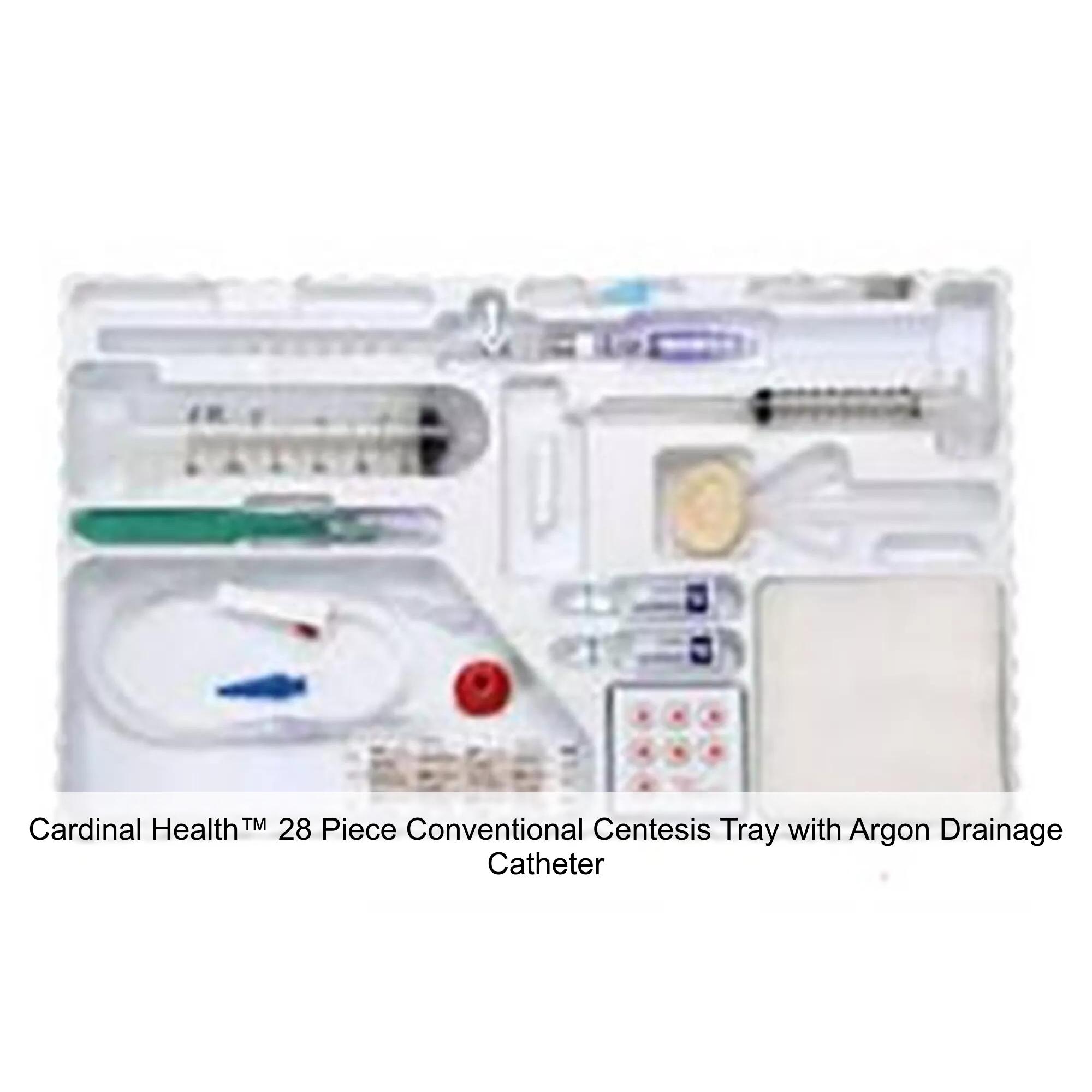 Cardinal Health™ 28 Piece Conventional Centesis Tray with Argon ...