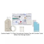 Cardinal Health™ 31 Piece Conventional Centesis Tray with Covidien Turkel Safety Fluid Drainage System, 8FR, 5IN and Drug