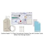 Cardinal Health™ 31 Piece Conventional Centesis Tray with Covidien Turkel Safety Fluid Drainage System, 8FR, 5IN and Drug