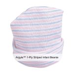 Argyle™ 1-Ply Striped Infant Beanie, Pink Blue Stripped