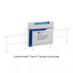 Cardinal Health™ Devon™ Sponge Counting Bag, 5/10 pocket, Clear Back