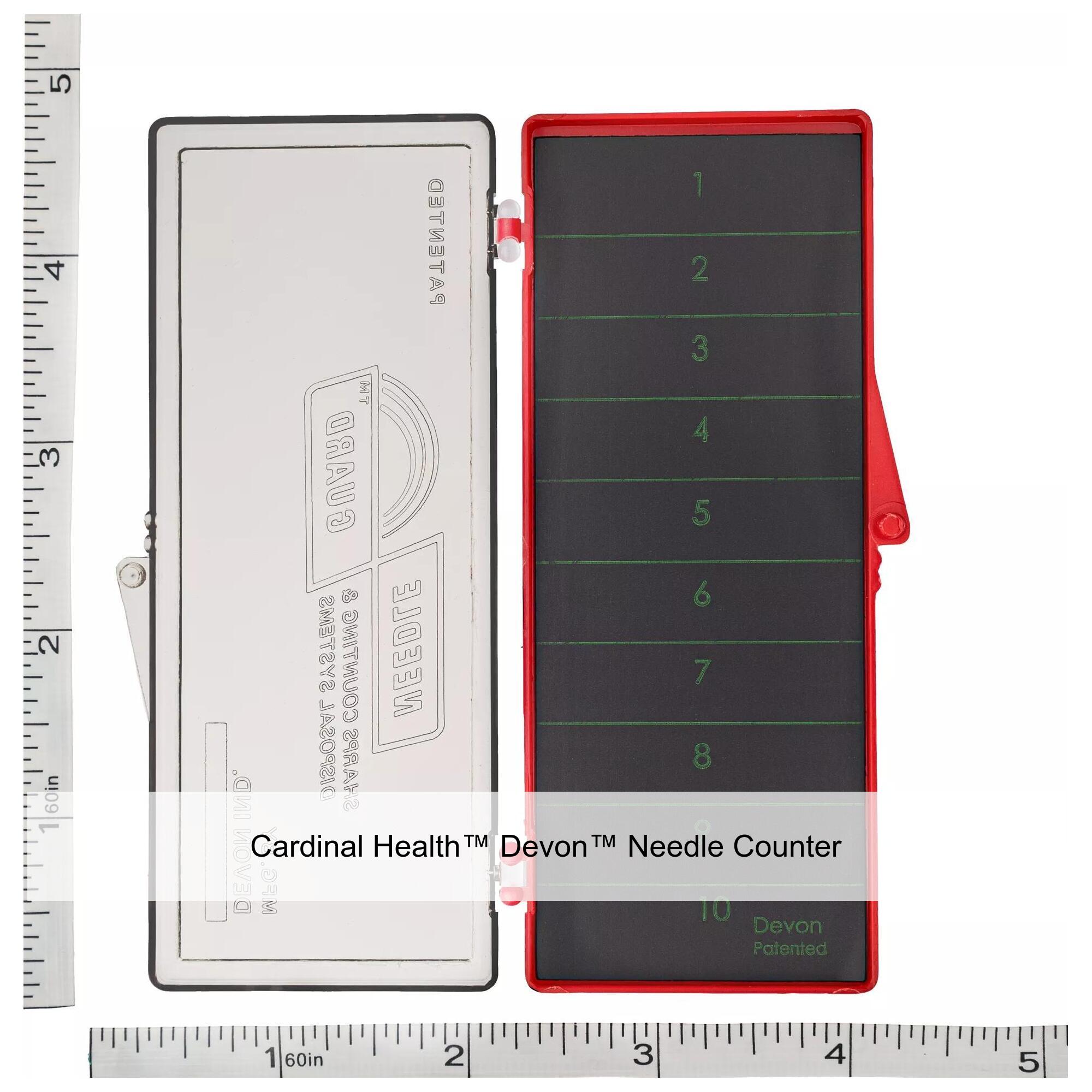 Cardinal Health™ Devon™ Needle Counter, Single Magnet with clear top, Nonsterile, 10/10 count