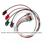 Kendall™ Model D-41363 DIN to Pinch Unshielded Reusable EKG Leadwire Set, 3 Lead, Red, White, Black, 24IN