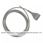 Kendall™ Model D-13011 DIN Unshielded Reusable EKG Cable with 11 Pin GE Connector, 3 Lead