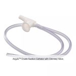 Argyle™ Coude Suction Catheter with Chimney Valve, Straight Packed, 14FR