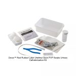 Dover™ Red Rubber Latex Urethral Open PVP Swabs Urinary Catheterization Kit, 16FR