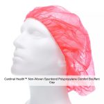 Cardinal Health™ Non-Woven Spunbond Polypropylene Comfort Bouffant Cap, Red, 24IN