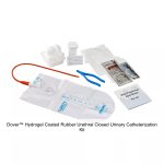 Dover™ Hydrogel Coated Rubber Urethral Closed Urinary Catheterization Kit, 14FR, 1500ML