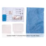 Cardinal Health™ Universal Nerve Block Tray with Drape, Fenestrated Paper, Clear without Drug