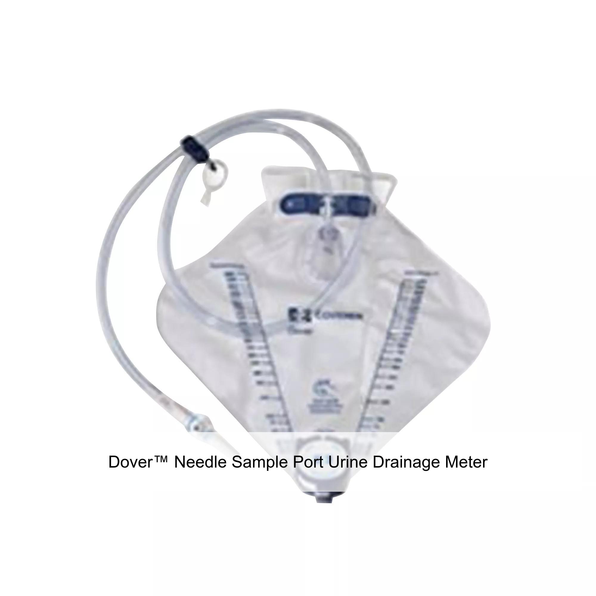 Dover™ Needle Sample Port Urine Drainage Meter, 2000ML, 40IN Tubing