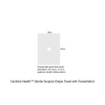 Cardinal Health™ Sterile Surgical Drape Towel with Fenestration, 18 x 26IN