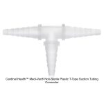 Cardinal Health™ Medi-Vac® Non-Sterile Plastic T-Type Suction Tubing Connector, 3/16" to 7/16"