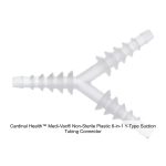 Cardinal Health™ Medi-Vac® Non-Sterile Plastic 6-in-1 Y-Type Suction Tubing Connector, 1/4" to 9/16"