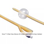 Dover™ 2-Way Foley Silicone Oil Coated Latex Urethral Urinary Catheter, 24FR, 5ML